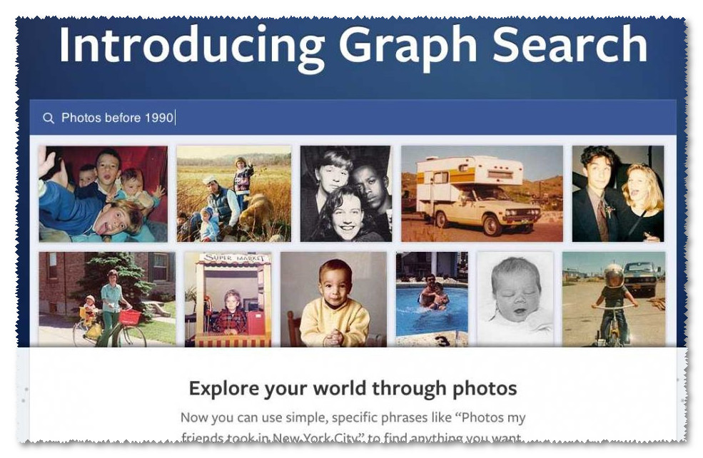 Screenshot of Graph Search promo example